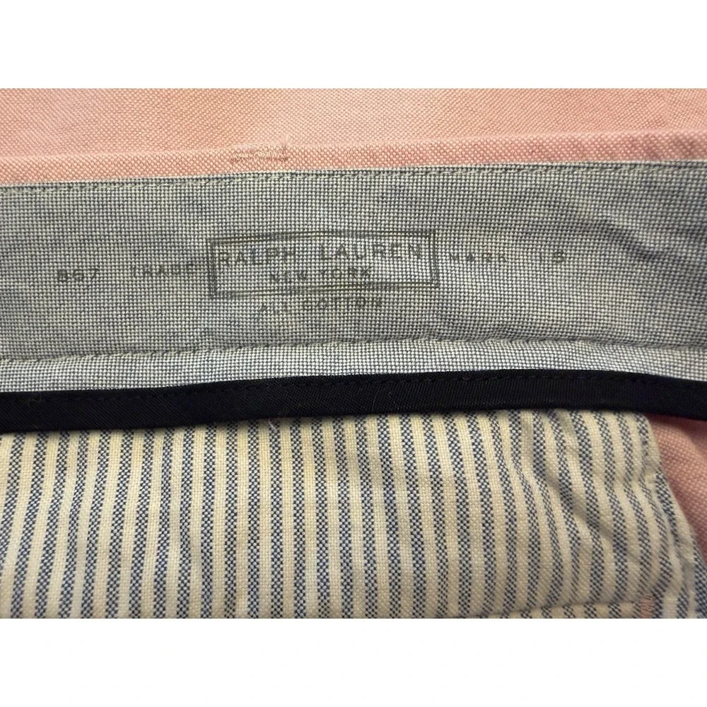 Polo Ralph Lauren Men's Pink Solid Chino Shorts Cotton Flat Front Zip Pockets 36